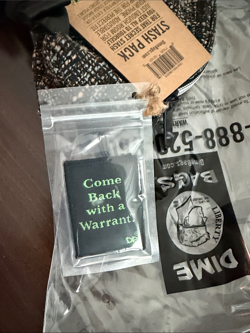 Dime Bags hempsterfabric color, concrete belt bags, new tags